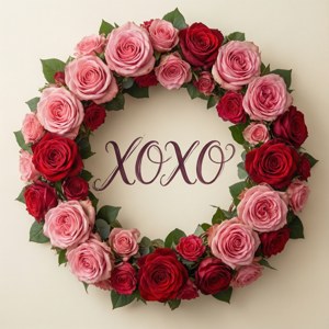 Floral Wreath XOXO