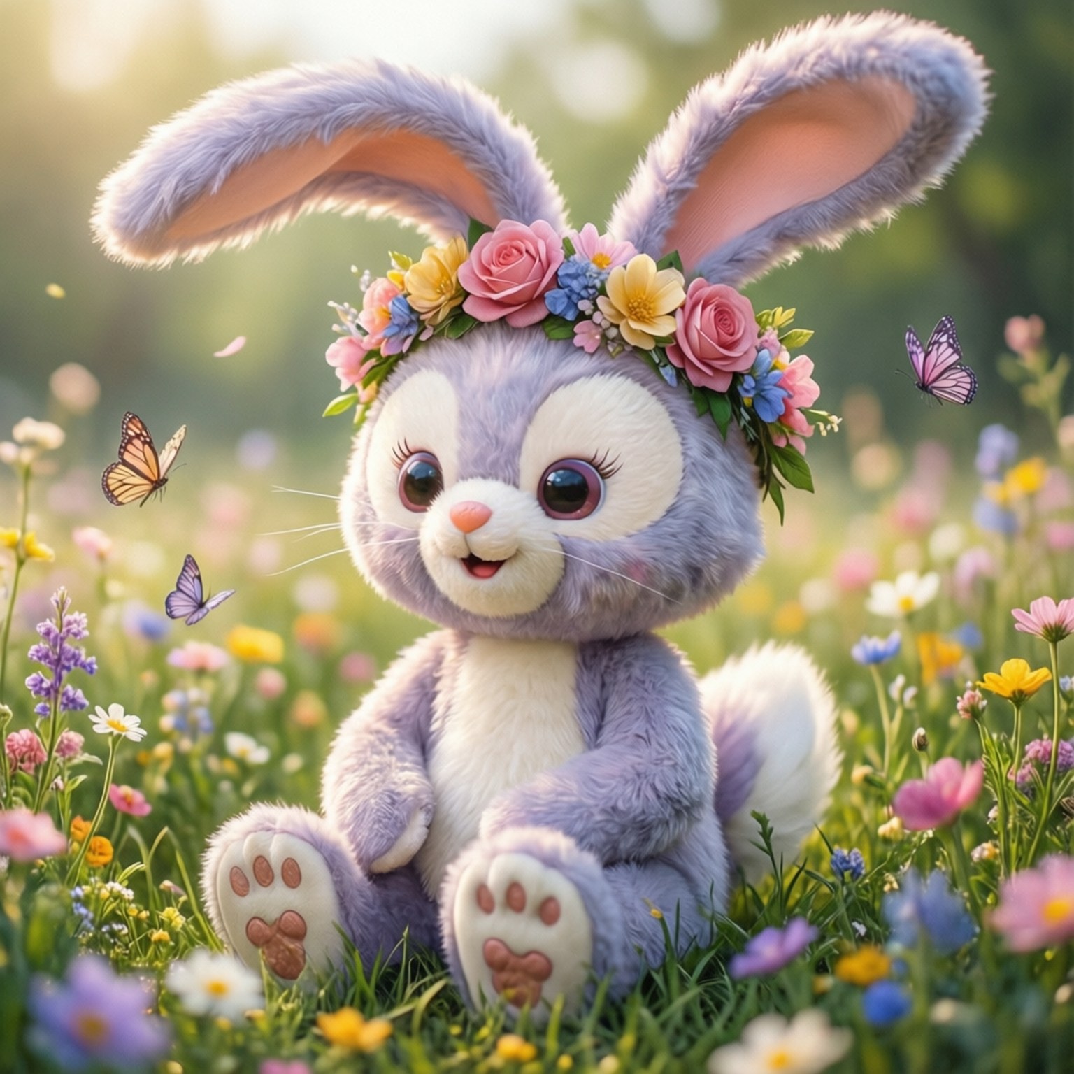Flower Crown Bunny by Wallpapers.art Studio