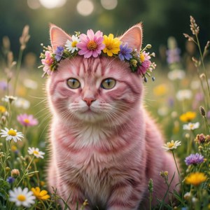 Flower Crown Cat