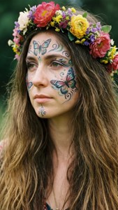 Flower Crown Hippie Portrait