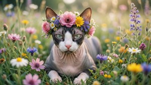 Flower Crown Sphynx