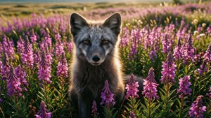 Flower Field Fox