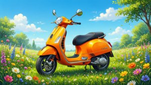 Flower Field Vespa