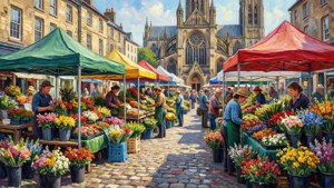 Flower Market Bustle