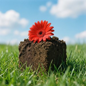 Flower on Dirt