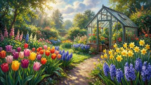 Flower Path to Greenhouse