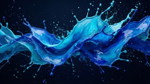 Flowing Blue Liquid Art