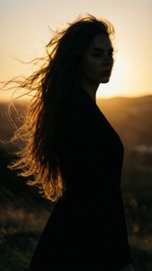Flowing Hair Woman
