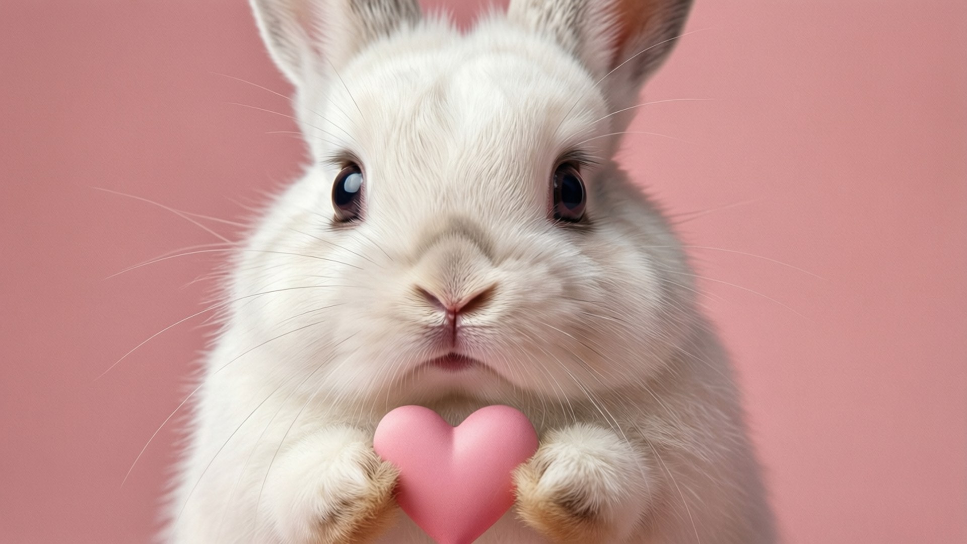 Fluffy Bunny Love by Wallpapers.art Studio