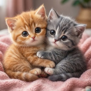 Fluffy Kitten Besties