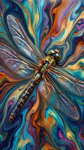 Fluid Art Dragonfly