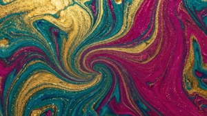 Fluid Gold Acrylic Swirl