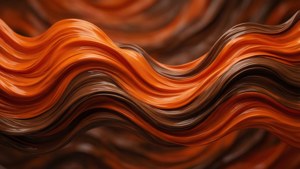 Fluid Orange Waves