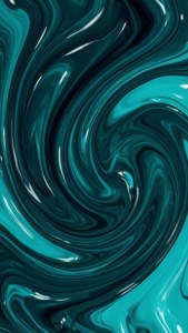 Fluid Teal Swirls