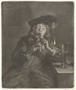 Fluitspelende jongen