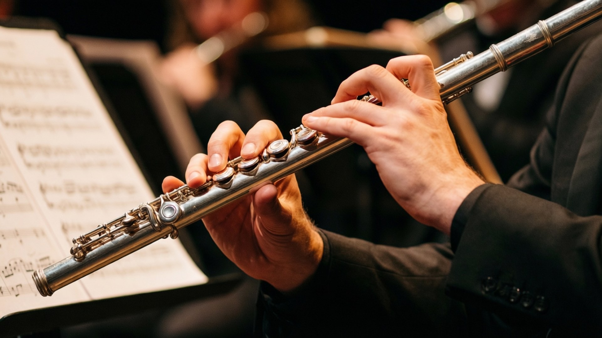 Flute Player Hands by Wallpapers.art Studio