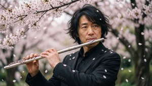 Flute Under Blossoms