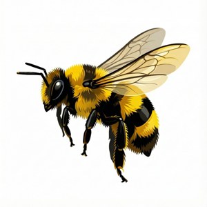 Flying Bumble Bee Vector