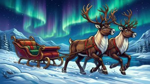 Flying Reindeer Sleigh