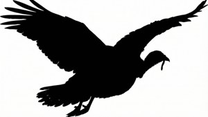 Flying Turkey Silhouette