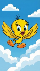 Flying Tweety in Sky