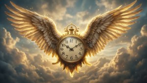 Flying Winged Clock