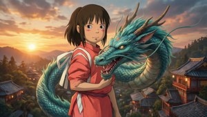 Flying with Haku Dragon
