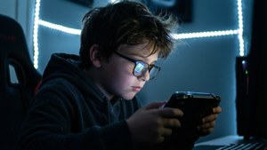Focused Gamer Boy