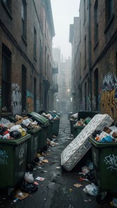 Foggy Alley Trash Heap