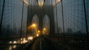 Foggy Bridge Lights