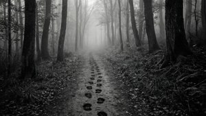 Foggy Forest Footprints