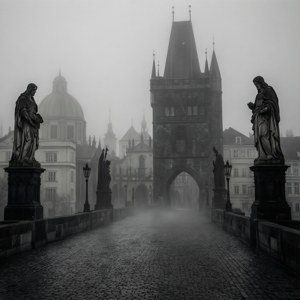 Foggy Mystery on Charles Bridge