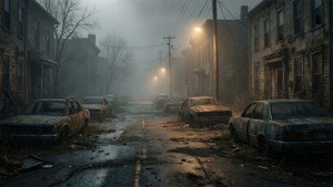 Foggy Silent Hill Street