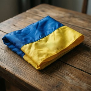 Folded Flag on Table