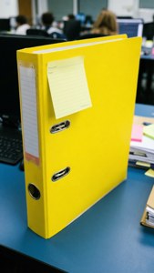 Folder with Sticky Note