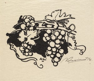Fontainebleau Forest: Tailpiece, Grapes (La Forêt de Fontainebleau: Cul-de-lampe)