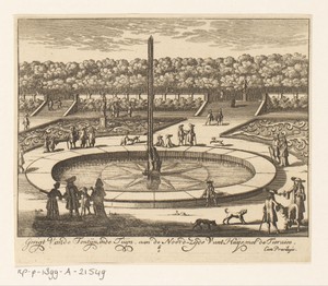 Fontein in de tuin van Paleis Soestdijk
