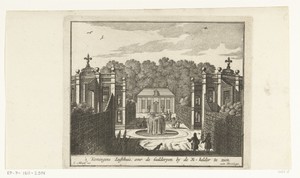 Fontein met wandelaars op Paleis Honselaarsdijk