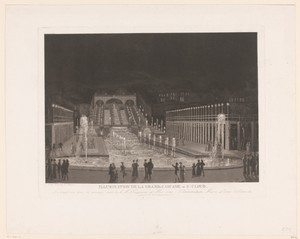 Fontein met waterval in Saint Cloud te Parijs