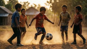 Football at Sunset