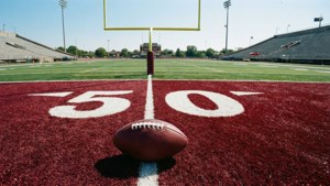 Football on 50-Yard Line