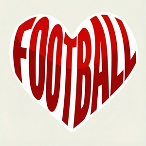 Football Word Heart