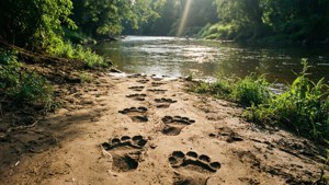 Footprint Trail by River