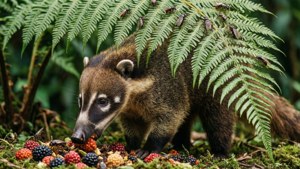 Foraging Coati