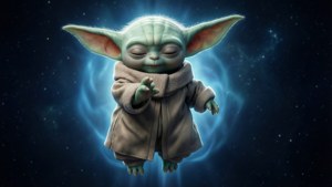 Force-Floating Baby Yoda