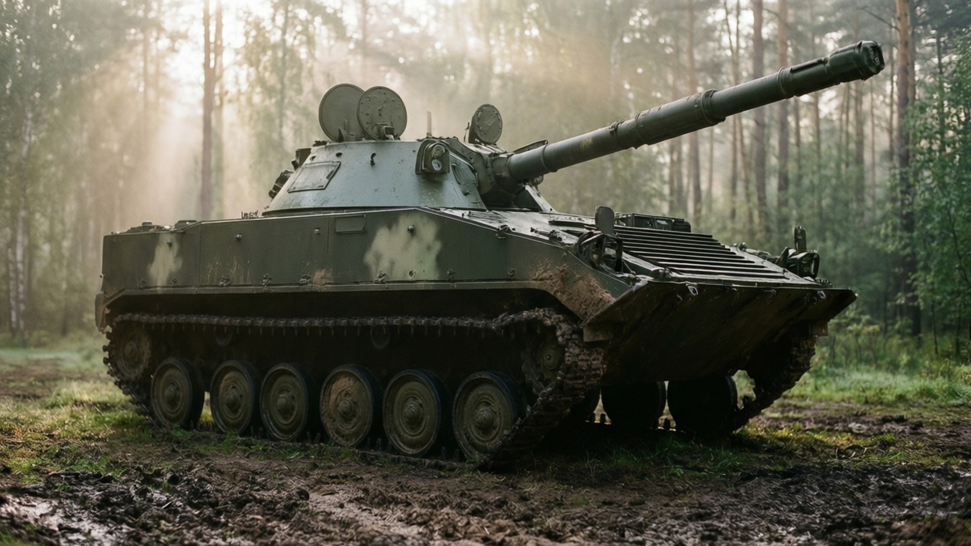 Forest Ambush BMP-2 by Wallpapers.art Studio