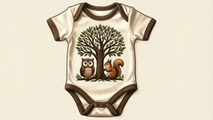 Forest Animals Baby Onesie SVG