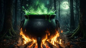 Forest Cauldron at Night