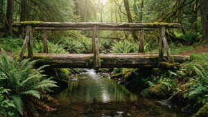 Forest Driftwood Bridge