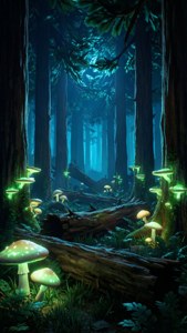 Forest Glowing Fungi